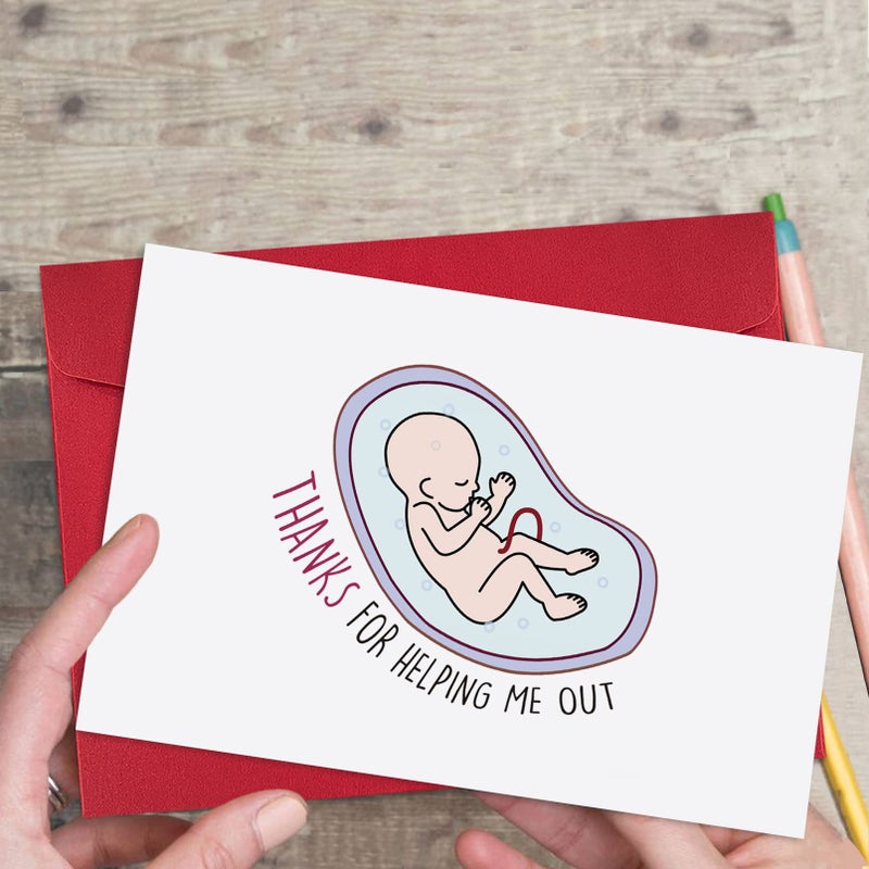 Ogeby Cute Thank You Card for Midwife Doula OBGYN, Labor and Delivery Nurse Doctor Appreciation Card, Thanks for Helping Me Out - Image 4